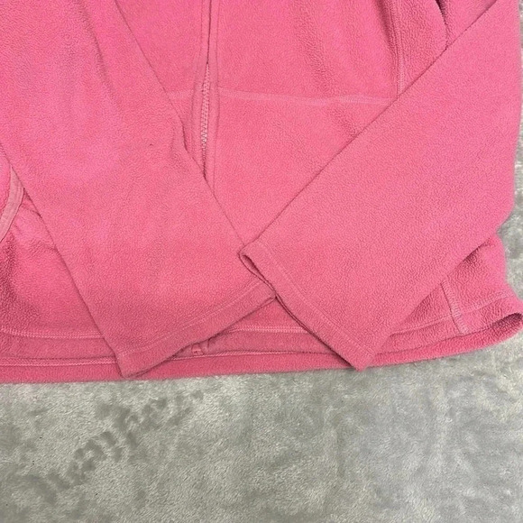 The North Face - kids/teen Pink full zip fleece Jacket hoodie. Size L  (14) - Picture 4 of 6